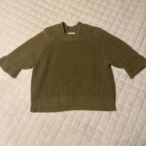 Anthropologie Maeve Mackenzie Sweater in Olive Green Size XS